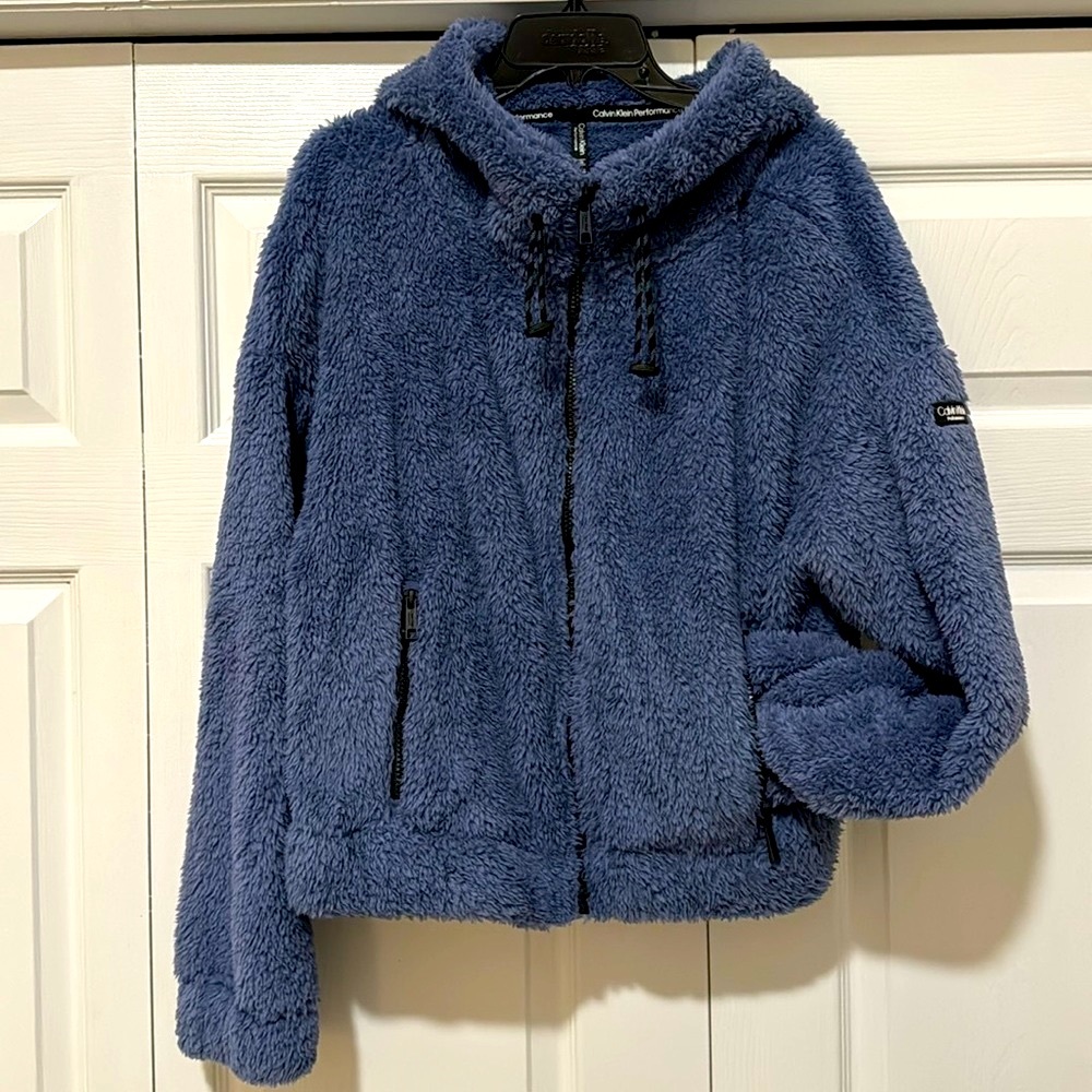 Calvin Klein Performance- Large Sherpa Zip Up Hoodie